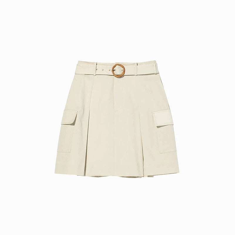 AYANAS A-line tie-waist skirt